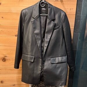 Zara faux Leather Blazer